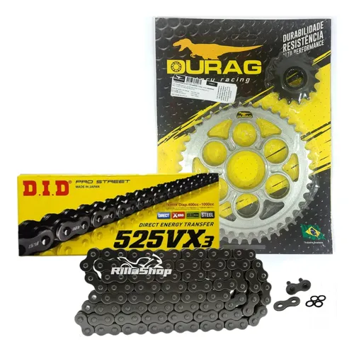 Kit Relação Did 525 Vx3 108l Durag 41/15 Monster 1200 14/18