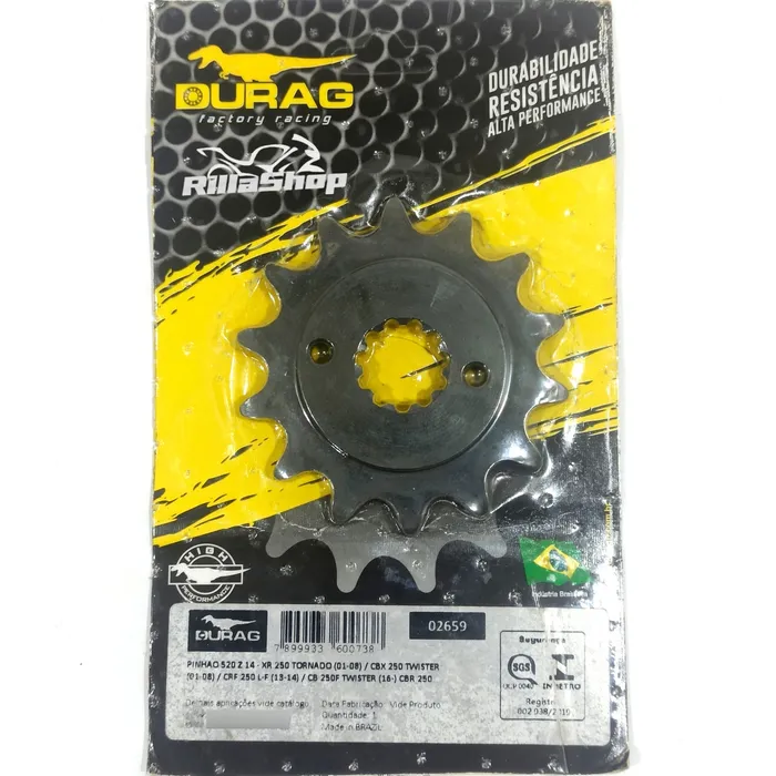 Relação Did 520 Durag 38/14 Honda Tornado 250