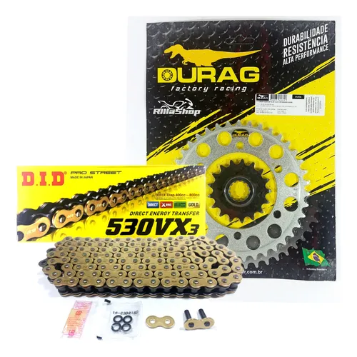 Kit Relação Did 530 Vx3 Gold Dourada Durag 39/17 Mt 01 05/11