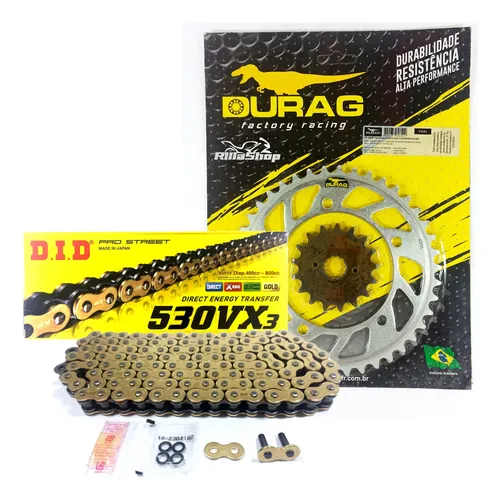 Kit Relação Did 530 Vx3 Dourada Durag 42/17 Gsx R 1000 01/06