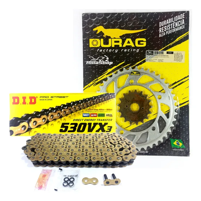 Kit Relação Did 530 Vx3 Dourada Durag 42/17 Gsx R 1000 01/06