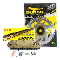 Kit Relação Did 530 Vx3 Dourada Durag 47/15 Gsf Gsx 600 750 - imagem 1