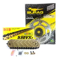 Kit Relação Did 530 Vx3 Dourada Durag 43/16 Yzf R1 98/03 - imagem 1