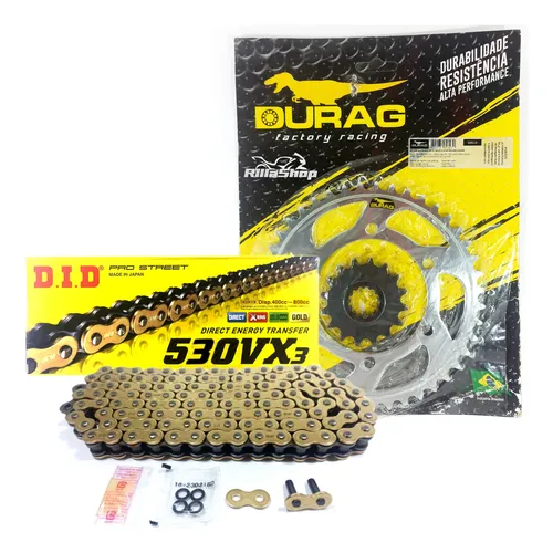 Kit Relação Did 530 Vx3 Dourada Durag 43/16 Yzf R1 98/03