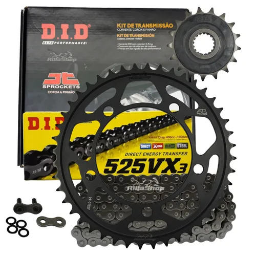 Kit Relação Premium Did Jt 525 Vx3 122 L 44/17 Bmw F 750 800 Gs 2018 até 2025 F 900 R Xr Sport 2020 até 2024