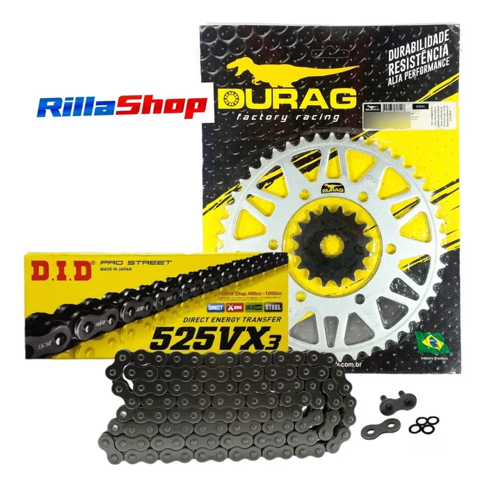 Kit Relação Did 525 Vx3 120l Durag 47/16 Street Triple 765