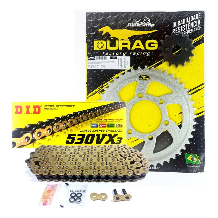 Kit Relação Did 530 Vx3 Dourada Durag 45/15 Bandit1200 94/05
