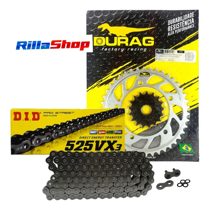 Kit Relação Did 525 Vx3 112l Durag 42/17 Suzuki Gsr750 11/17