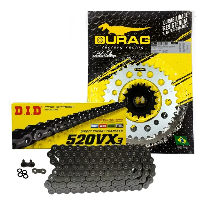 Kit Relação Did 520 Vx3 118l Durag 38/17 750 X Adv 17/25