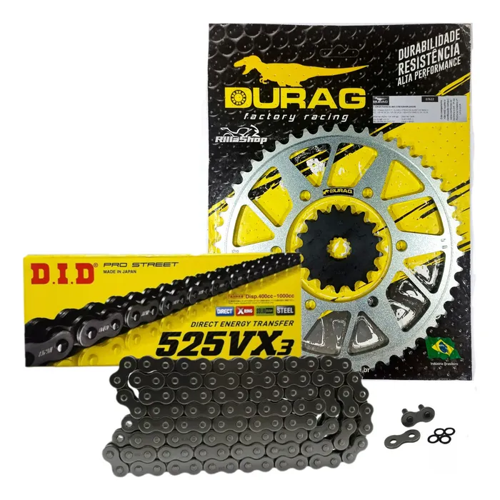 Kit Relação Did 525 Vx3 124l Durag 50/17 Dl 800 Vstrom 23/25