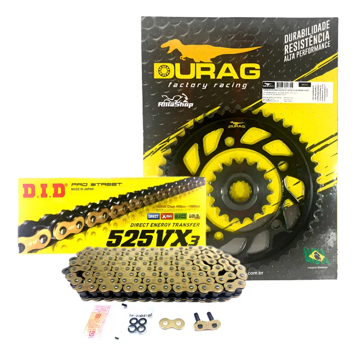 Kit Relação Did 525 Vx3 Dourada Durag 45/17 Bmw S1000 Rr 19/