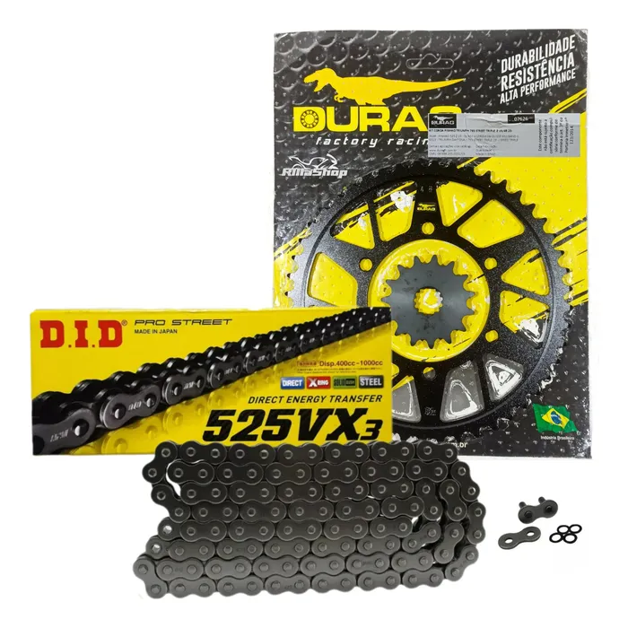 Kit Relação Did 525 Vx3 118l Durag 48/15 Street 765 23/24