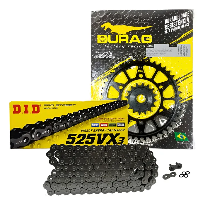 Kit Relação Did 525 Vx3 120l Durag 42/16 Speed 1200 Thruxton