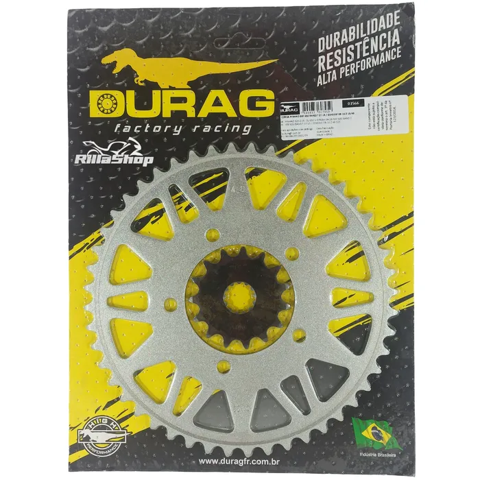 Kit Relação Did 525 Vx3 Dourada Durag 48/15 Gsf Gsx650 07/16