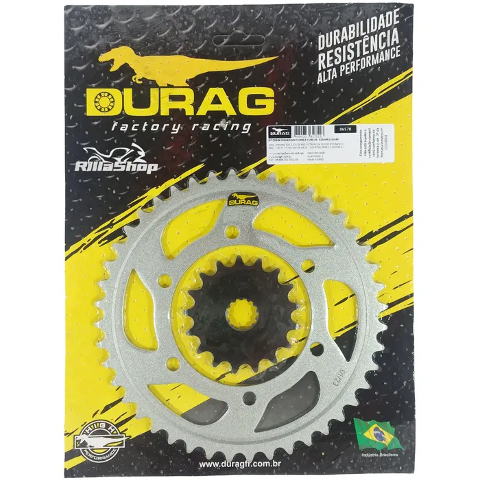 Kit Relação Did 525 Vx3 Dourada Durag 44/17 Gsxs1000gt 23/25