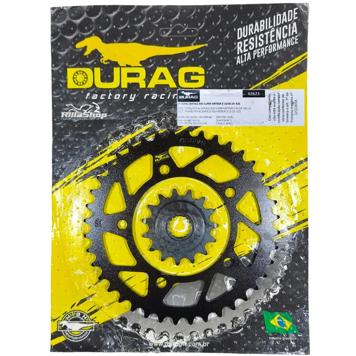 Kit Relação Did 520 Vx3 108l Durag 40/15 S Meteor 650 24/25