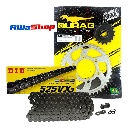 Kit Relação Did 525 Vx3 116l Durag 41/17 Ninja Zx 10 R 21/24