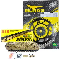 Kit Relação Did 520 Vx3 Dourada Durag 40/15 Meteor 650 24/25 - imagem 1