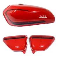 Tanque Ml 125+ Laterais Pintura Faixas Cg 125 1982 Vermelho - imagem 1