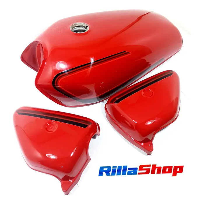Tanque Ml 125+ Laterais Pintura Faixas Cg 125 1982 Vermelho