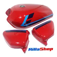 Tanque Ml 125+ Laterais Pintura Faixas Cg 125 1980 Vermelho - imagem 2
