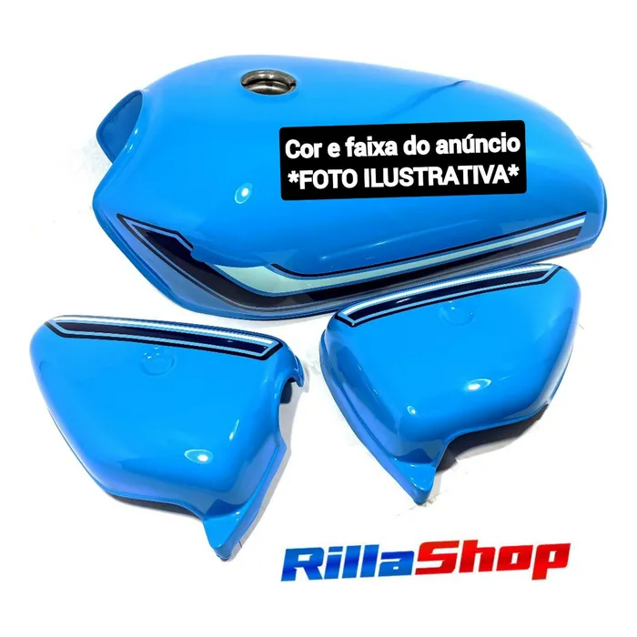 Tanque Ml 125+ Laterais C/ Pintura Faixas Cg 125 1980 Branco