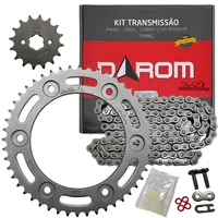 Kit Relação Com Retentor Darom 428 Hpo 128 L 48/16 Honda Nxr 160 Bros 14/26 Xre 190 16/26 - imagem 1