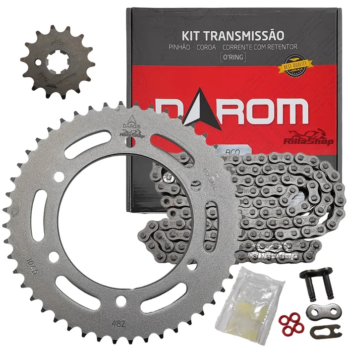 Kit Relação Com Retentor Darom 428 Hpo 128 L 48/14 Yamaha Yzf R15 23/26