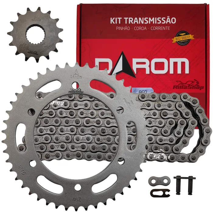 Kit Relação Darom 428 H 136 L 46/15 Yamaha Fazer 250 Fz25 18/24