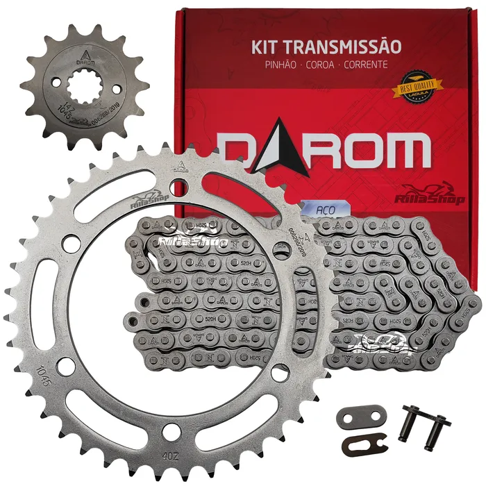 Kit Relação Darom 520 H 108 L 40/14 Honda Xre 300 Sahara 23/26
