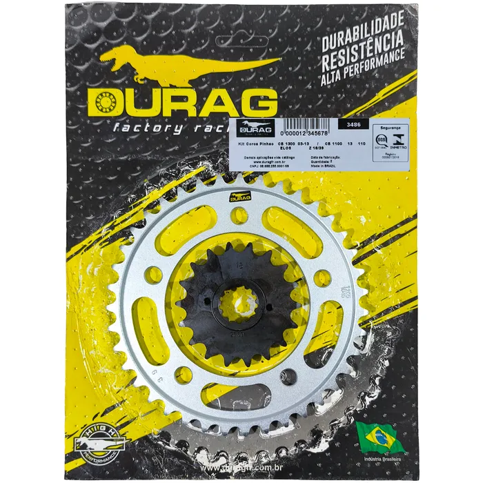 Kit Coroa E Pinhão Durag 530 39/18 Honda Cb 1100 2013 Cb 1300 F S SA 03/13