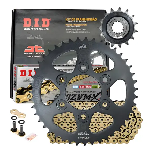 Kit Relação Premium Did Jt 530 Zvm-X 11 L 43/15 Ducati Multistrada Enduro 1200 2016 até 2018 Multistrada Enduro 1260 2019 e 2020