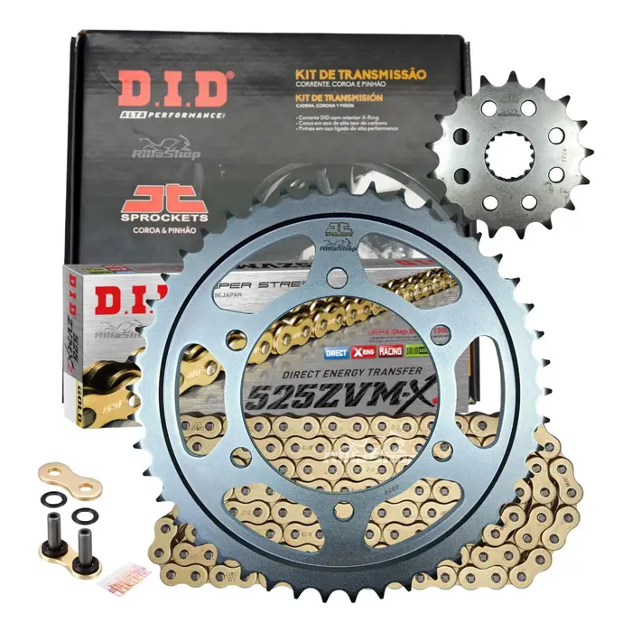 Kit Relação Premium Did Jt Suzuki Gsx R 1000 de 2017 até 2024 R Rz Z de 2017 até 2024