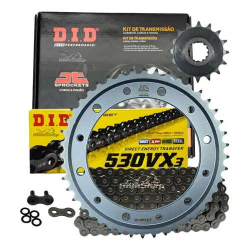 Kit Relação Premium Did Jt 530 Vx3 116 L 44/16 Honda Cb 1000 R Abs 2008 até 2016 Cb 1000 R Capitão América 2011 até 2015