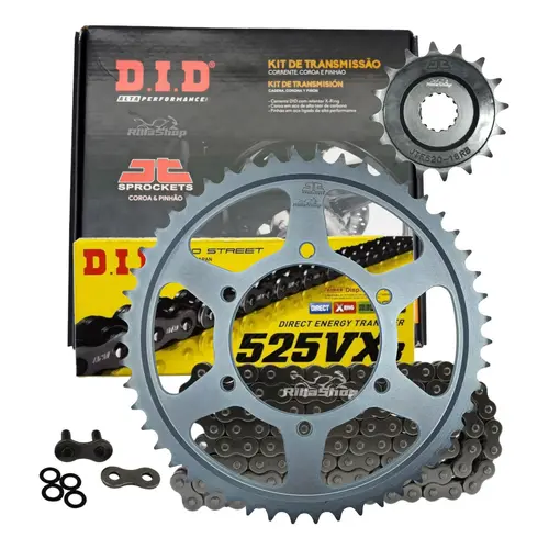 Kit Relação Premium Did Jt 525 Vx3 124 L 50/16 Triumph Tiger 800 2011 até 2020