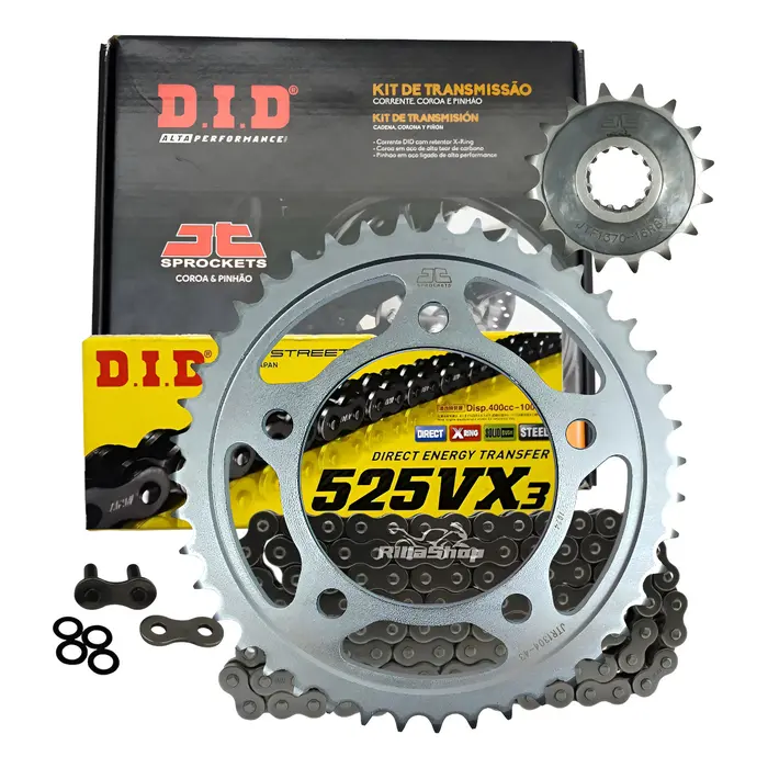 Kit Relação Premium Did Jt Honda Cb 600 Hornet de 2008 até 2014 Cbr 600 de 2011 até 2014