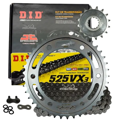 Kit Relação Premium Did Jt 525 Vx3 112 L 41/16 Honda Cbr 600 Rr 2007 até 2016 R 2010 até 2016