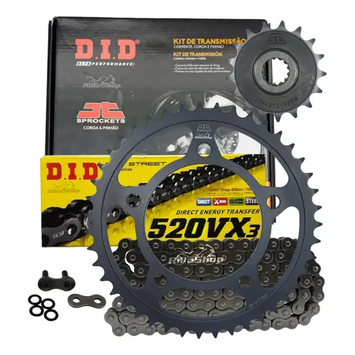 Kit Relação Premium Did Jt 520 Vx3 114 L 43/17 Honda Nc 750 X 2014 até 2024