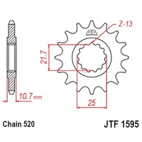 Kit Relação Premium Did Jt Yamaha Xj6 N Xj6 F de 2009 até 2019 - imagem 7