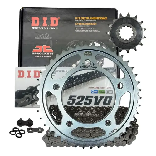 Kit Relação Premium Did Jt 525 V0 118 L 42/15 Honda Cb 650 F R 2014 até 2024 Cbr 650 F R 2014 até 2024