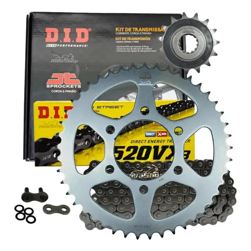 Kit Relação Premium Did Jt 520 Vx3 114 L 45/15 Kawasaki Z 800 2013 até 2016