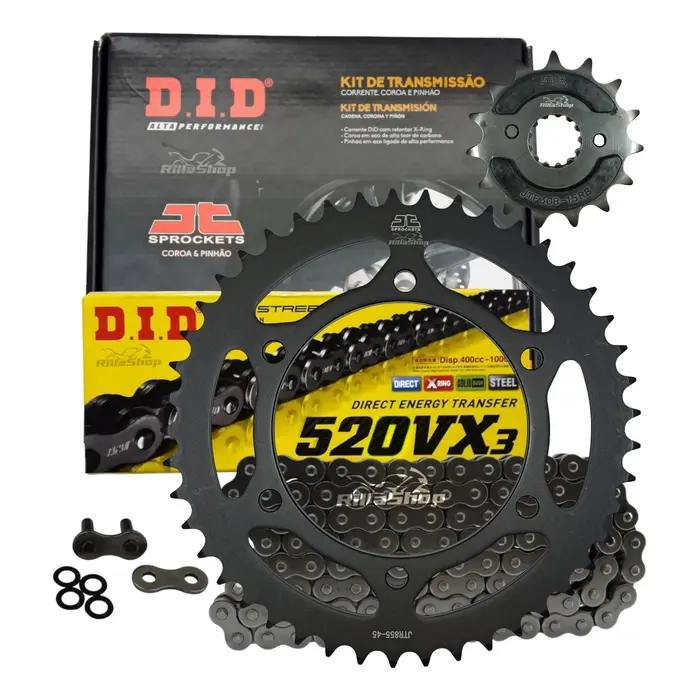 Kit Relação Premium Did Jt Yamaha Xt 660 R de 2004 até 2018 X Supermotard de 2004 até 2017