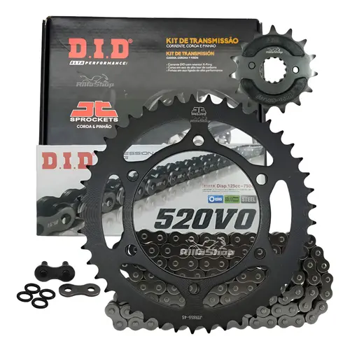 Kit Relação Premium Did Jt 520 V0 110 L 45/15 Yamaha Xt 660 R 2004 até 2018 X Supermotard 2004 até 2017