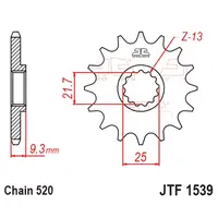 Kit Relação Premium Did Jt Kawasaki Ninja 400 de 2018 até 2024 e Z 400 de 2019 até 2024 - imagem 7