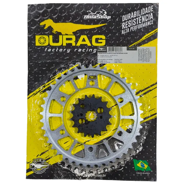 Kit Coroa e Pinhão Durag Vn 800 Vulcan Classic de 1996 até 2006