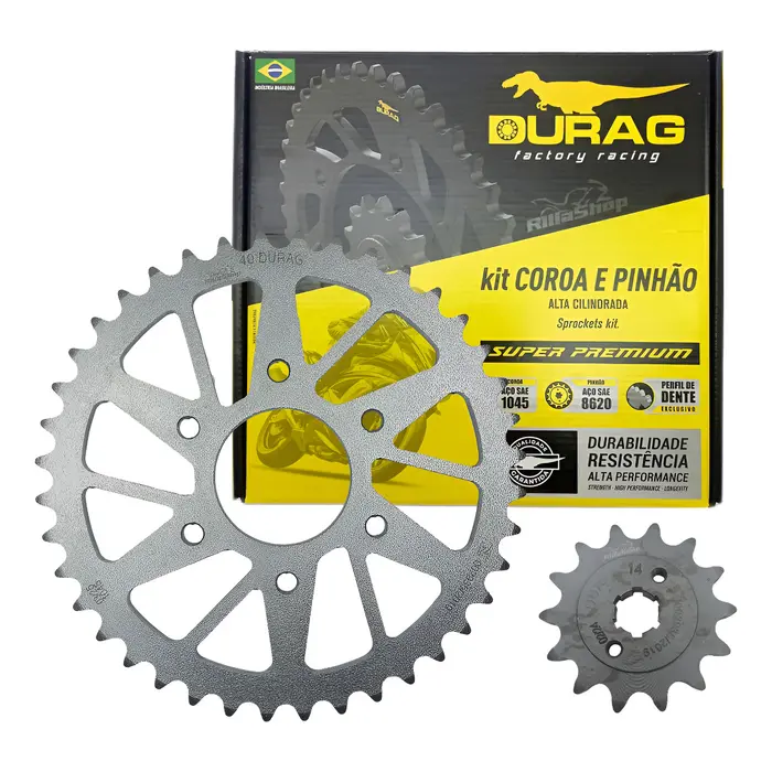 Kit Coroa e Pinhão Durag Bajaj 200 Dominar de 2022 até 2025