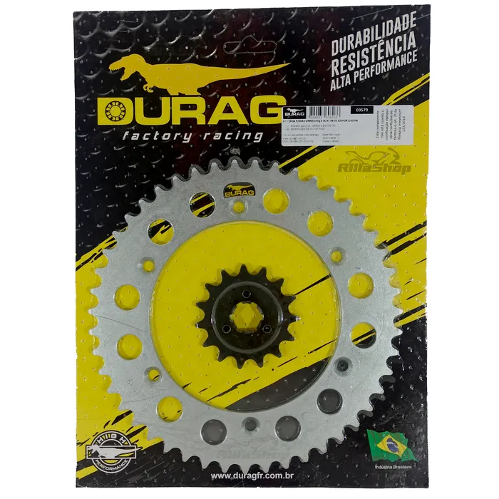 Kit Coroa e Pinhão Durag Suzuki Dr 800 S Big de 1999 e 2000