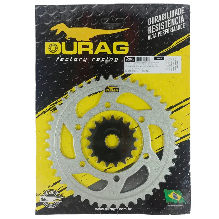Kit Coroa e Pinhão Durag Suzuki Gsx R 750 Srad de 2014 até 2023