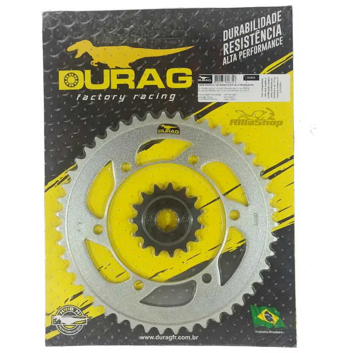 Kit Coroa e Pinhão Durag Honda Xlv 700 Transalp de 2011 até 2015