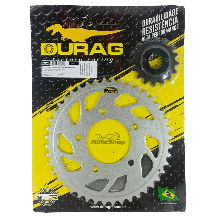 Kit Coroa e Pinhão Durag Honda Vt 600 C Shadow de 1990 até 2007